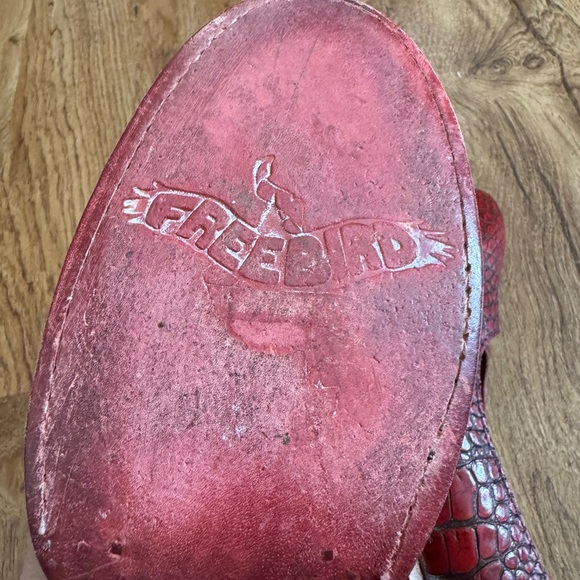 Freebird by Steven Maribel red croco leather shoes women’s size 8. - Picture 9 of 10